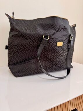 Tommy Hilfiger Black Monogram Tote Bag